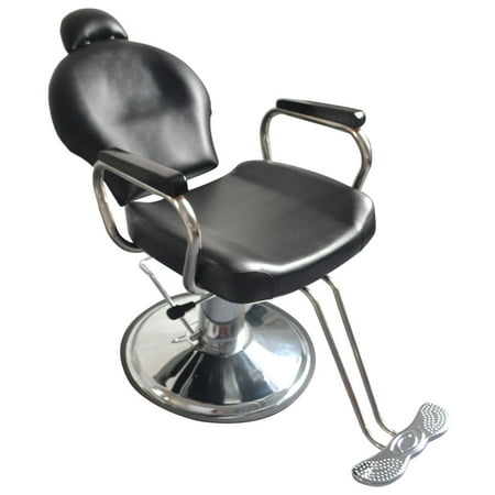 Zimtown Reclining Hydraulic Barber Chair with Headrest, Salon Styling Beauty Spa Shampoo Equipment, Height