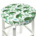 thumbnail image 3 of Lsque Cartoon Turtle Round Bar chair cushion covers Velvet Fabric Premium Comfort Protects from Scratches and Stains for 14-17 Inch Chair- 14 inch, 3 of 7