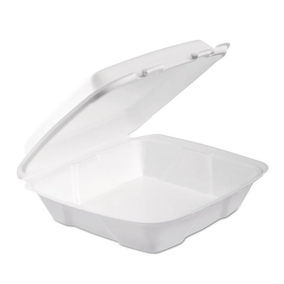 90HTPF1R Perforated Foam Hinged Container, 9 in (Case of 200),White