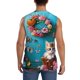 thumbnail image 4 of Balery Whimsical Cats and Flowers Scene Camisetas sin mangas para hombre, absorbe la humedad y protege contra el mal olor.-Medium, 4 of 7
