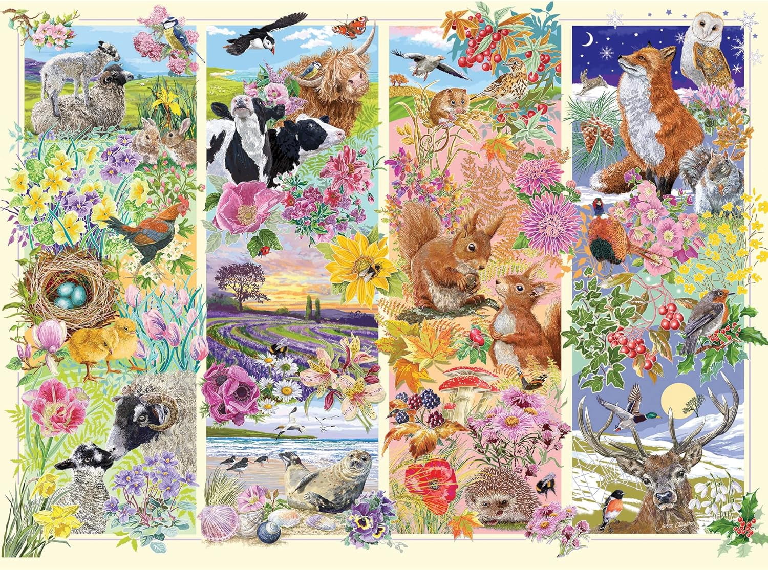 Gibsons Games Through the Seasons 1000 Piece Adult Jigsaw Puzzle