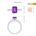 thumbnail image 4 of ANGARA Natural Octagonal 2.2 ct Amethyst Cocktail Ring with Diamonds in 14K White Gold for Women (Size-9x7mm) | February Birthstone, Anniversary, Jewelry Gift for Women | Natural Amethyst Ring, 4 of 8