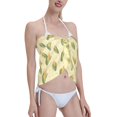 thumbnail image 4 of KLL Yellow Corn Print Women's Sarong Coverups Short Bathing Suit Wrap Skirt Beach Wrap Swimsuit Cover Ups, 4 of 6