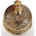 thumbnail image 2 of Brass Desk Bell Antique Vintage Hotel Service Bell Ornate Reception Counter Bell, 2 of 5