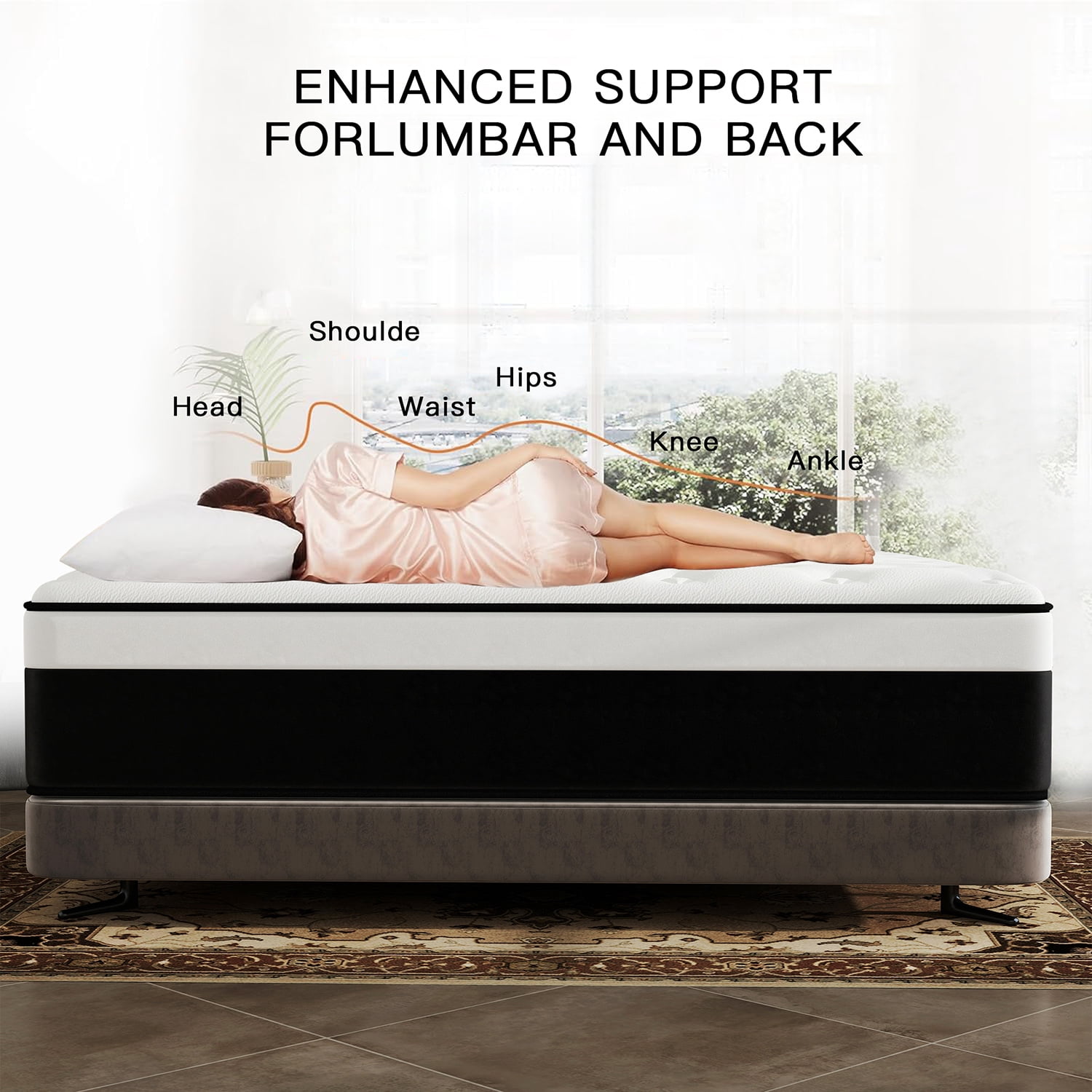 DalisTairy 8" Twin Mattress Gel Memory Foam Spring Hybrid Mattress in a Box,Medium Firm