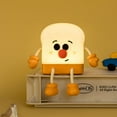 thumbnail image 1 of Luces nocturnas tostadas para niños, luz de guardería para habitación de bebés y niños pequeños, lámpara de pan tostado recargable, decoración estética de escritorio, 1 of 5