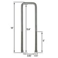 thumbnail image 3 of 14" Square U-Bolt Kit with 1/2" x 4-1/4" Tie Bars & Hardware, 5/8" Diameter - Grade 8, Hot Dip Galvanized (4 Pack), 3 of 5