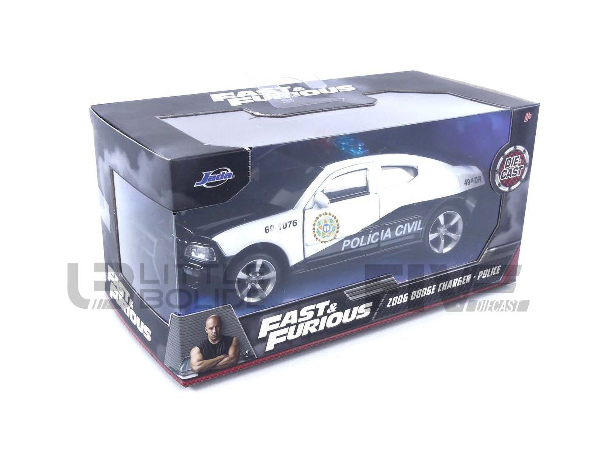 Modèle Réduit Dodge Charger Police 2006 Noir Et Blanc 1/32 - Fast & Furious, Neuf Jada Toys