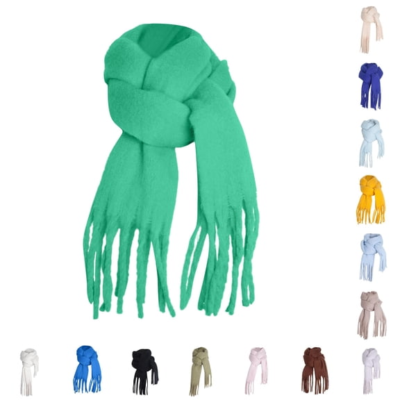 HNMKIU Scarf Oversized Winter Scarf Women's Long Blanket Wrap Shawl Big Warm Scarves Fall Large Green,One Size