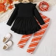 thumbnail image 3 of Tiijoy Little Girls Fall Outfits Ruffle Long Sleeve Top Pants Headband Set, Sizes 6-7, 3 of 8