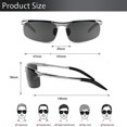 thumbnail image 6 of SUNVOES Sports Sunglasses for Men Polarized UV400 Black Outdoor Fishing Cycling Driving, 6 of 9