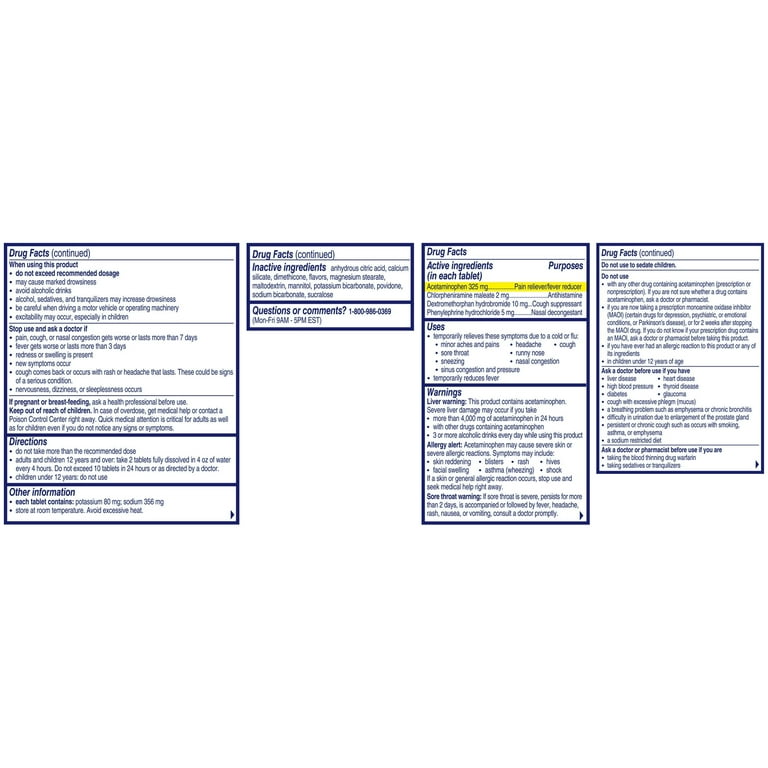 Alka-Seltzer Plus Powerfast Fizz Sinus Congestion & Pain Medicine, Effervescent Tablets, 24 Count