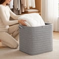 thumbnail image 6 of Poyokee Clothes Storage, Reinforced Storage Baskets for Organizing Clothing Sweater Comforter Bedding, Foldable Baskets Closet Organizers and Storage with Lids, L, 6 of 7