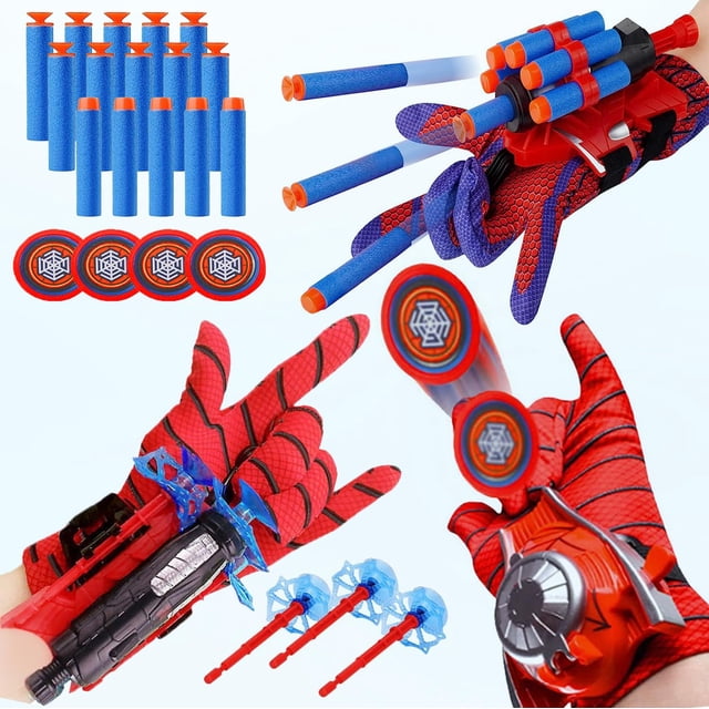 Spider Web Shooters DisaHyns con ventosas, 3 juegos para niños a partir de 4 años
