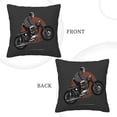 thumbnail image 3 of Square Throw Pillow Covers with Core, Flying Car Skull Pattern Pillows for Sofa Beds, 18" x 18" Multicolor, 3 of 9