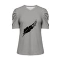 thumbnail image 4 of Blusas de Manga Corta para las Mujeres, Blusa de Camiseta Suelta Casual Hecha de Tela Cómoda para Todo el Uso Diario de Temporada, Blusas para las Mujeres Casual, 4 of 8