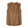 thumbnail image 6 of Embroidered Tops for Women Summer Casual Sleeveless V Neck Tank Top Lightweight Button up Loose Fit Blouse for Daily Wear, 6 of 6