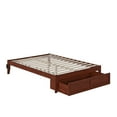 thumbnail image 5 of AFI Colorado 14" Full Wood Platform Bed Frame with Foot Drawer Storage, Walnut, 5 of 6