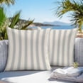 thumbnail image 3 of Throw Pillow Covers 26x26 Inch Set of 2, Blue Striped Waterproof Outdoor Pillow Covers, Modern Farmhouse Stripes Rustic Decorative Cushion Pillowcases for Couch, Sofa, Bed, Garden, Patio, 3 of 9
