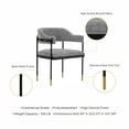 thumbnail image 4 of Manhattan Comfort Lia Dining Armchair with Metal Frame in Gray - Set of 2, 4 of 11