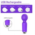 thumbnail image 3 of Rechargeable Wand Massager for Women, Electric Handheld Massager, 20 Vibration Modes and 8 Speeds, Waterproof,Quiet,  Cordless, for Neck Shoulder Back Foot Muscle Body Massage, Sport Recovery, 3 of 5