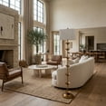 thumbnail image 3 of Safavieh Landen Leaf Floor Lamp 63.5 in., Antique Gold, Off-White Shade, 3 of 11