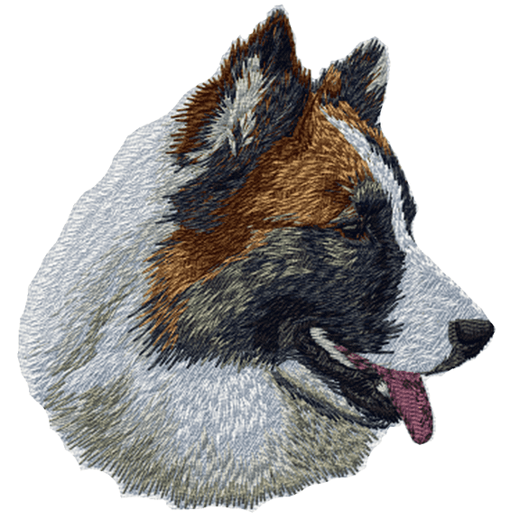 Icelandic Sheepdog Embroidered Patch 3" FREE USA SHIPPING