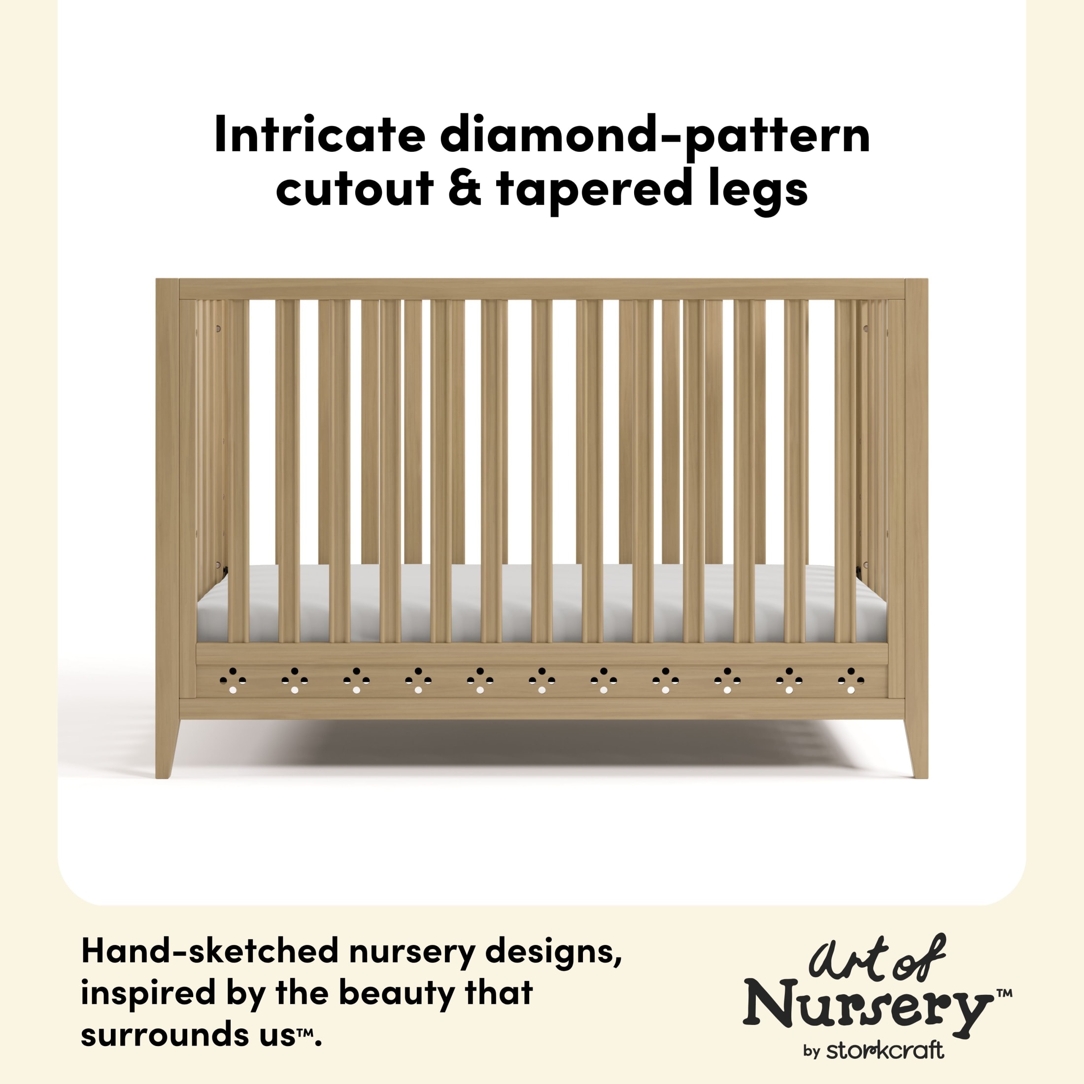 Storkcraft Mallorca 5-in-1 Convertible Crib with Bonus Toddler Guardrail, Driftwood