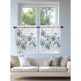 thumbnail image 4 of Blue Teal Dandelion Tier Curtains 24 Inch Length,Sheer Curtains for Bedroom Living Room Window Dragonfly Modern Art Watercolor Rod Pocket Drapes Kitchen Curtains Small Half Window 27.5"x24" 2 Panels, 4 of 6