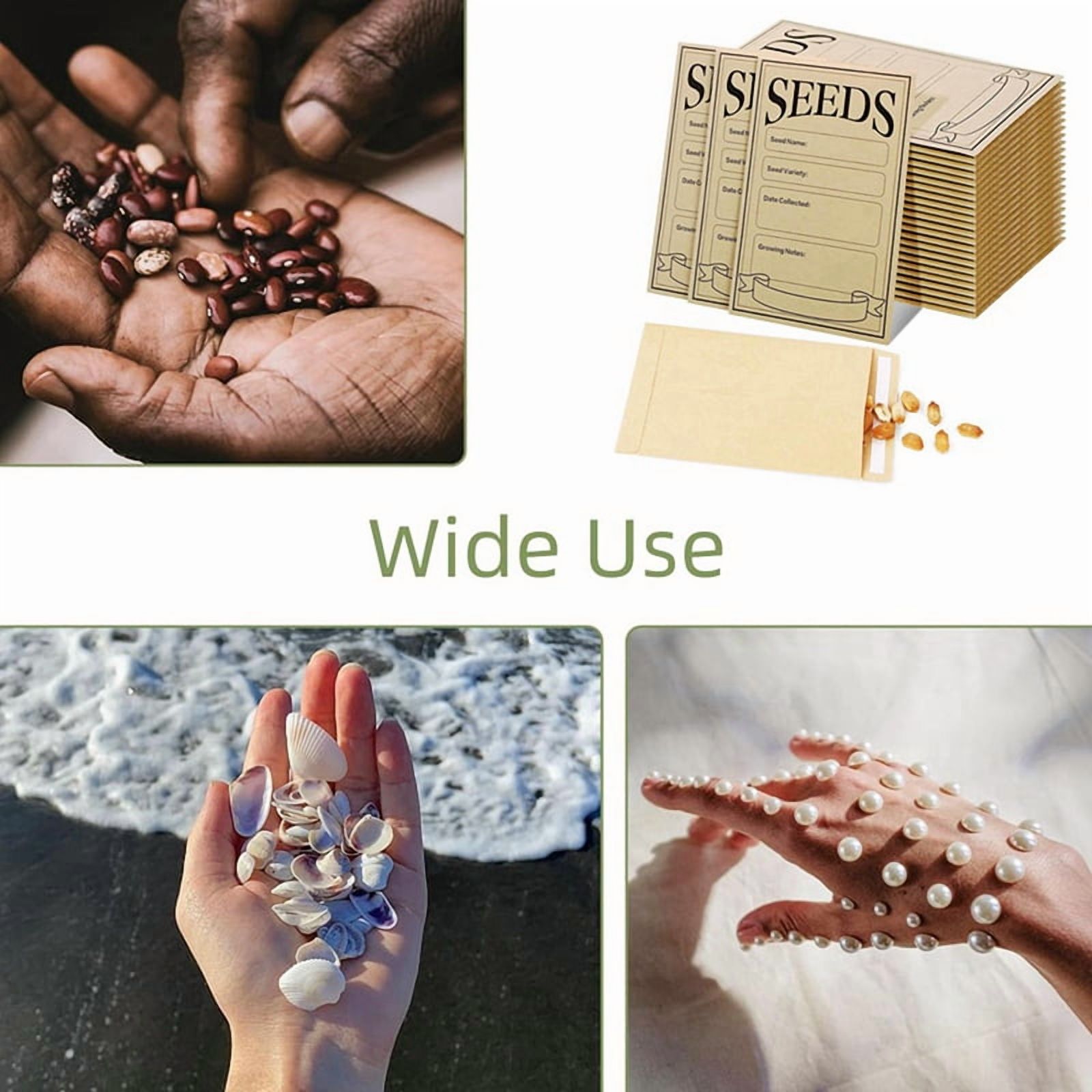 400PCS Seed Packets Envelopes: Self Sealing Kraft Small Seed Envelopes for Seed Storage Resealable Seed Saving Envelopes,400 x Seed Packets Envelopes,Brown