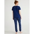 thumbnail image 6 of Joyspun Women’s Short Sleeve Tee and Joggers Pajama Set, 2-Piece, Sizes S to 3X, 6 of 6