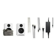 Audioengine A2 24 Bit Hires aptX Home Stereo PC Bookshelf Speakers with Bluetooth and Dome Tweeters - White