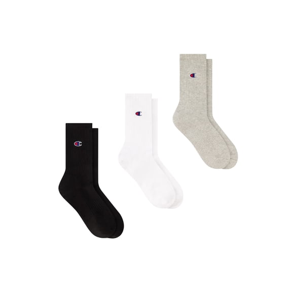 Champion Women’s Heritage Collection Cushion Crew Socks, 3 Pack, Sizes 4-10