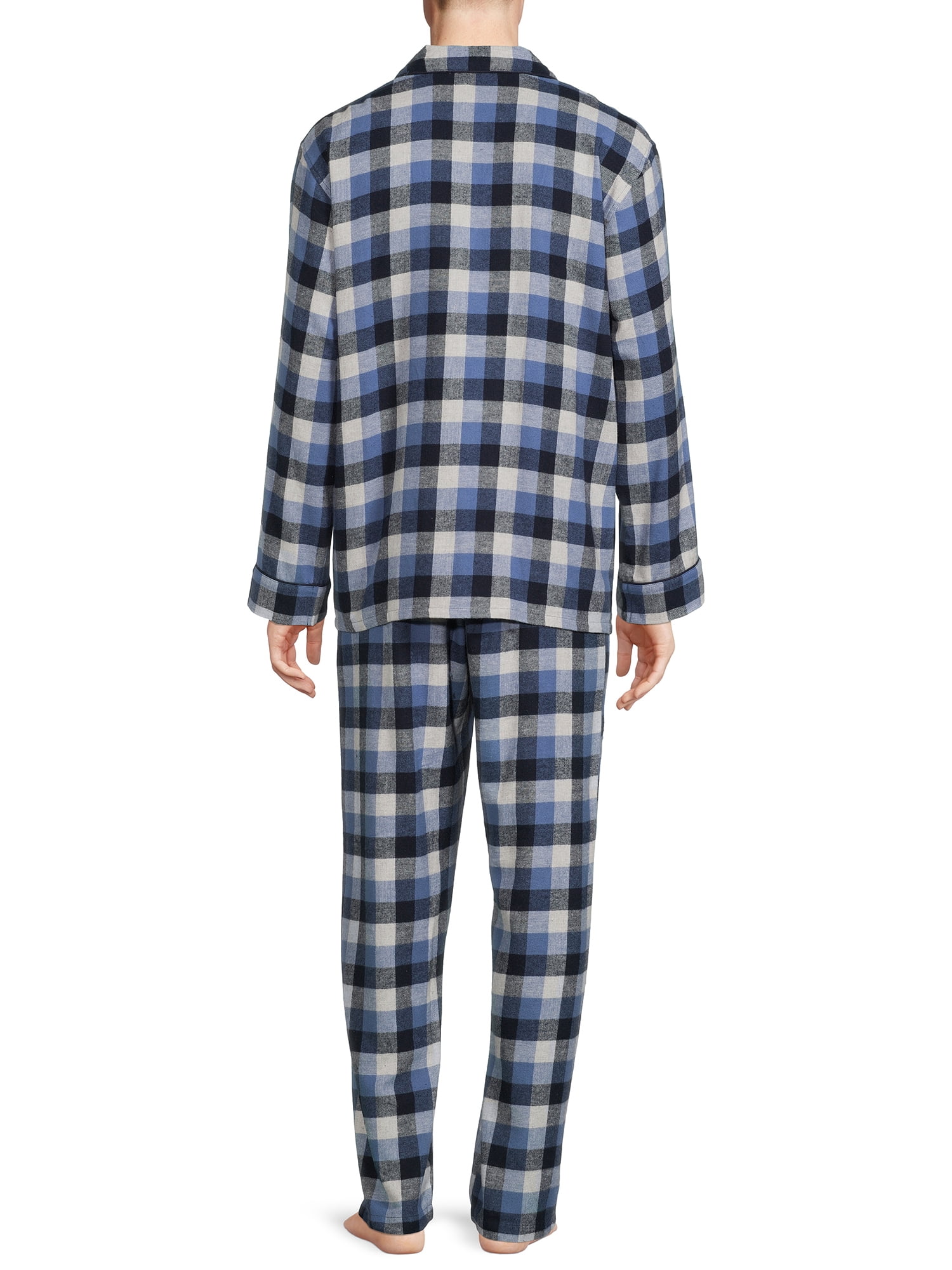 Hanes Men's and Big Men’s 100% Cotton Flannel Pajama Set, 2-Piece, Sizes S-5XL