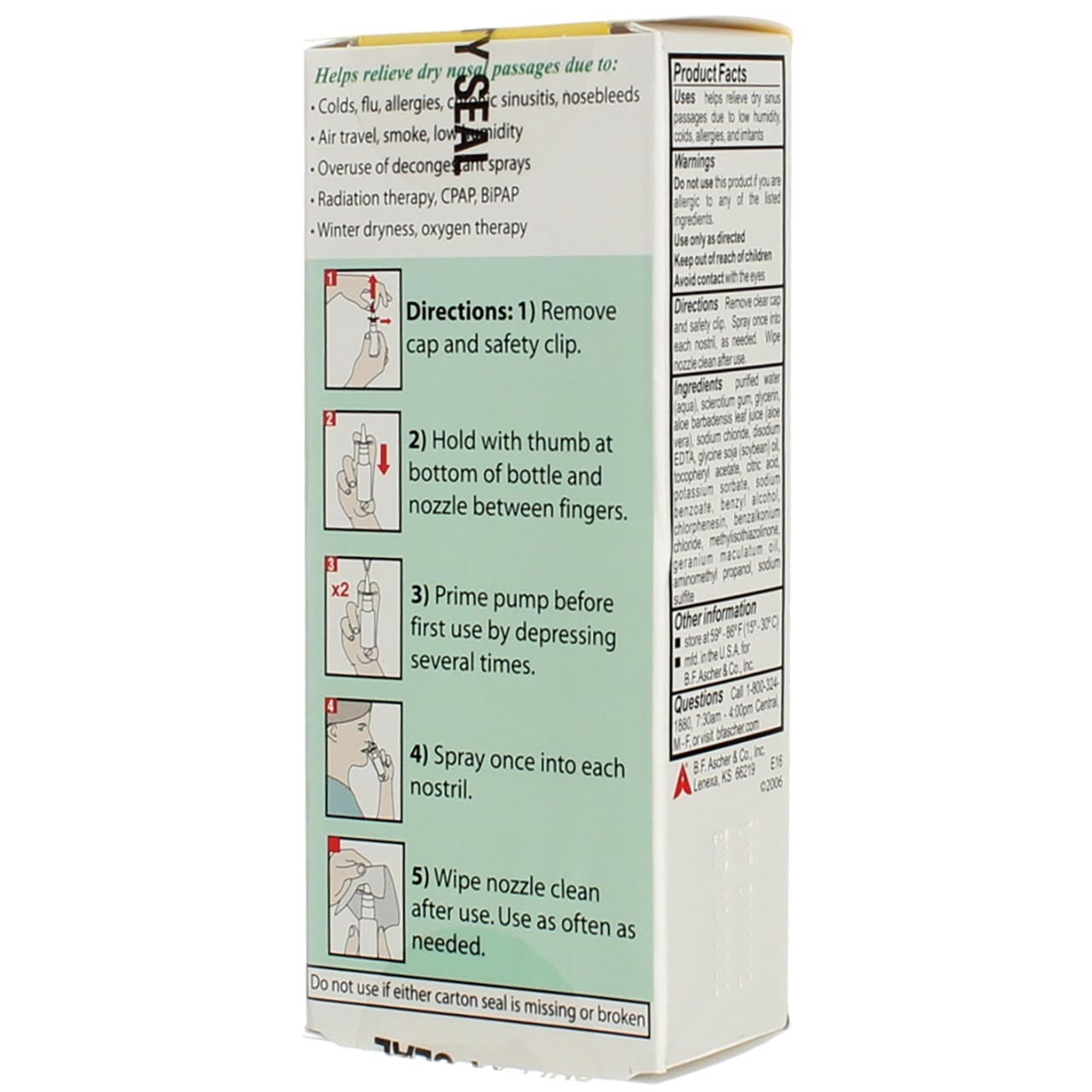 4 Pack - Ayr Saline Nasal Gel No-Drip Sinus Spray 0.75oz Each