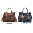 thumbnail image 3 of Women Canvas Shoulder Bag Fashion Top Handle Bag Large Capacity Crossbody Bag Leopards Print Messengers Bag Handbag, 3 of 9