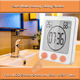 thumbnail image 2 of Temporizador impermeable para ducha, reloj de pared de baño con pilas con succión, reloj colgante para exteriores con temperatura (blanco), 2 of 5