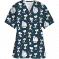 thumbnail image 1 of Uniformes quirúrgicos con estampado de cómics de dibujos animados americanos, uniforme de enfermería, tops médicos de enfermera, camisetas gráficas, 1 of 6