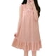 thumbnail image 1 of Camisón estampado para mujer, chaleco con tirantes y volantes de tira ancha, vestido para dormir, camisón sin mangas súper suave, vestido para estar en casa, 1 of 8