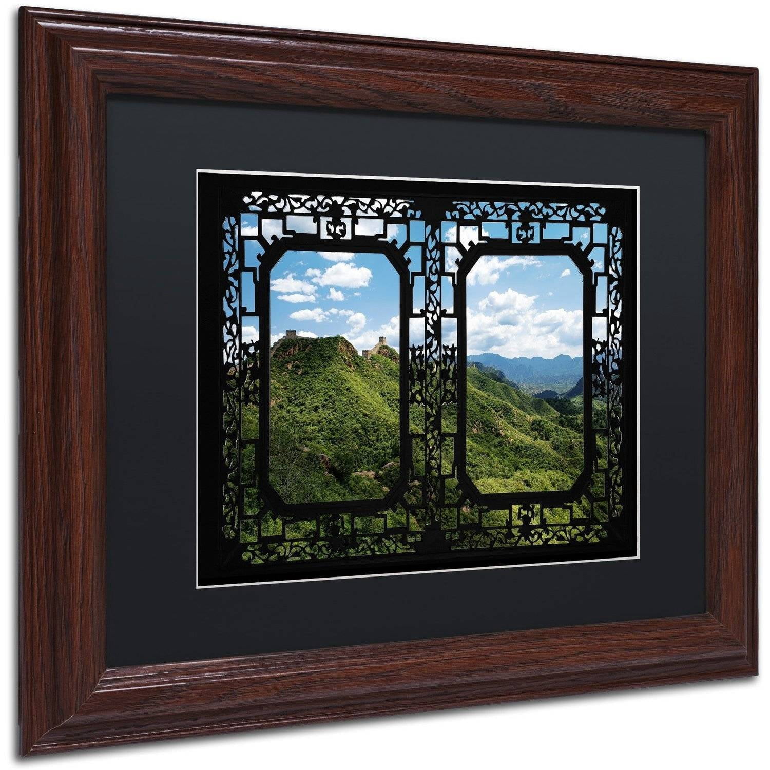 Trademark Fine Art "Window Wall" Canvas Art by Philippe Hugonnard, Black Matte, Wood Frame