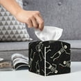 thumbnail image 6 of Sikiie Happy Skeletons Dancing Leather Tissue Box Cover Square, tissue box holder - 5.2”x5.2”x5.2”, 6 of 7