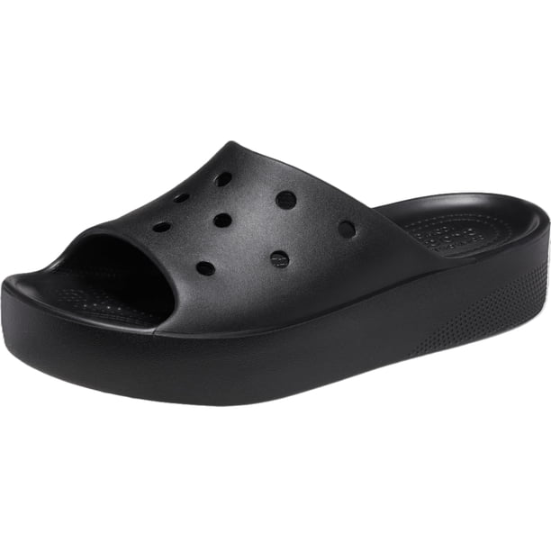 Sandalias Plataforma Clásicas para Mujer Crocs Negras Talla 10