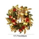 thumbnail image 3 of xihome Corona navideña de 45 cm (17,72 pulgadas) con luces, adornos rojos y dorados, flores y lazos. Decoracin festiva para la puerta de entrada, ideal para interiores y exteriores., 3 of 8