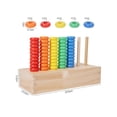 thumbnail image 2 of Wooden Stacking Rings Educational Toy for Early Learning and Color Recognition Skill Development, 2 of 6