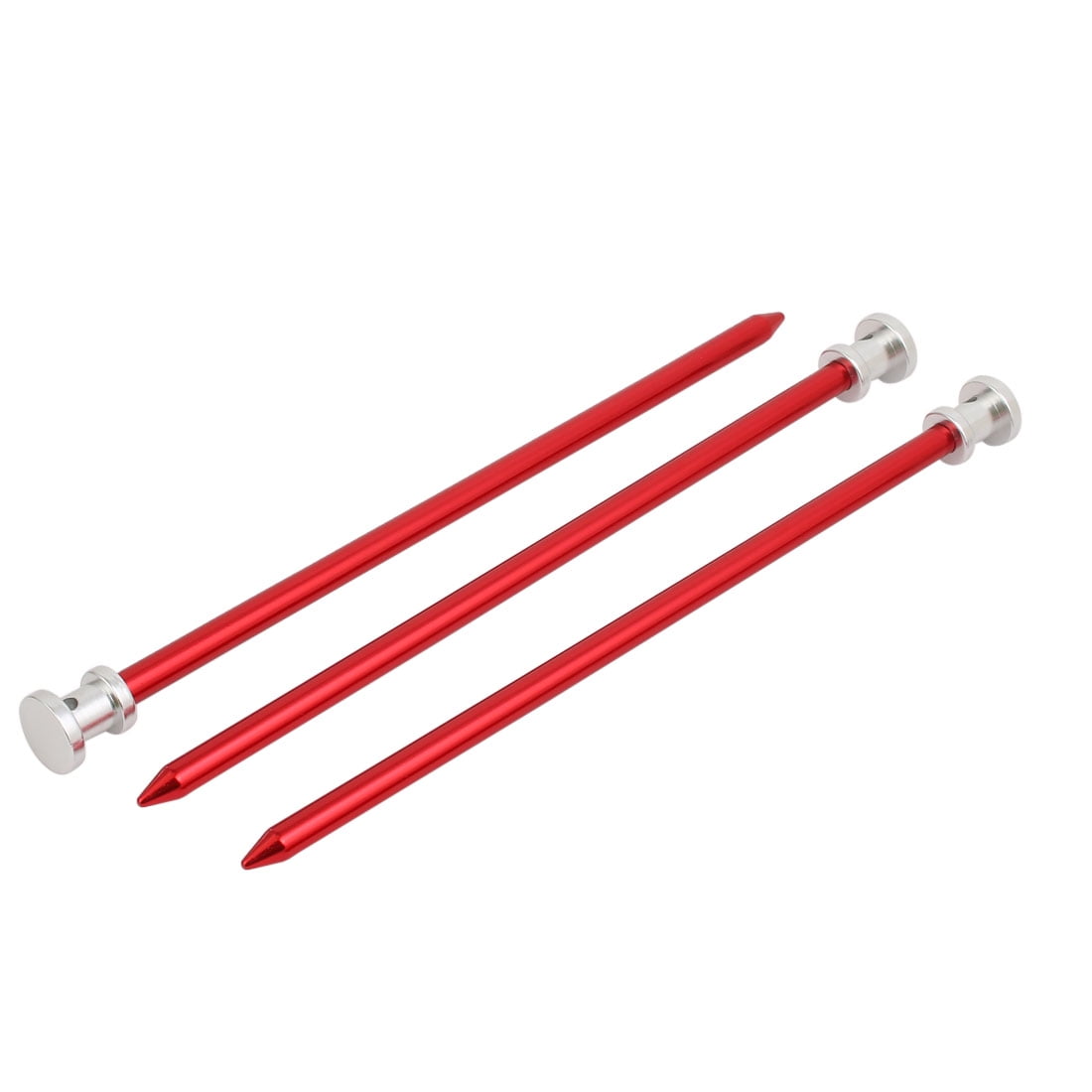 3pcs 9.1inch Length Metal Tent Stakes Red for Camping Hiking Walmart