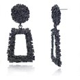 thumbnail image 3 of Pendientes colgantes grandes con forma de cuadrado geométrico hueco, de metal, estilo punk, bohemio, con diseño texturizado en relieve, para mujer, a la moda, 3 of 5