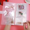 thumbnail image 5 of Tres rejillas (84 tarjetas) 1 pieza, 21*11,5 cm, caja de almacenamiento de joyas, caja de viaje para pendientes, bolsa de viaje transparente para anillos, collares, pulseras, caja de pendientes, bolsa, 5 of 5