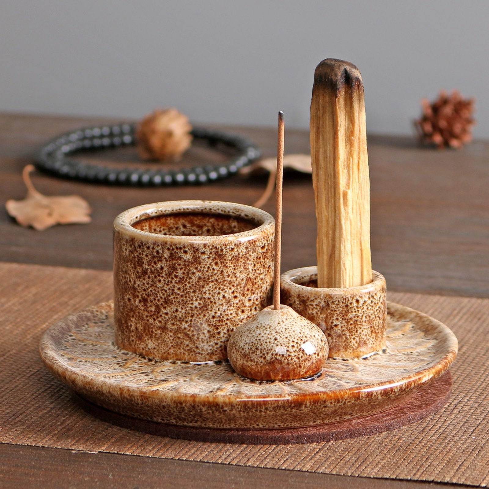 4 in 1 Incense Burner Holder, Palo Santo Holder, Sage Holder for