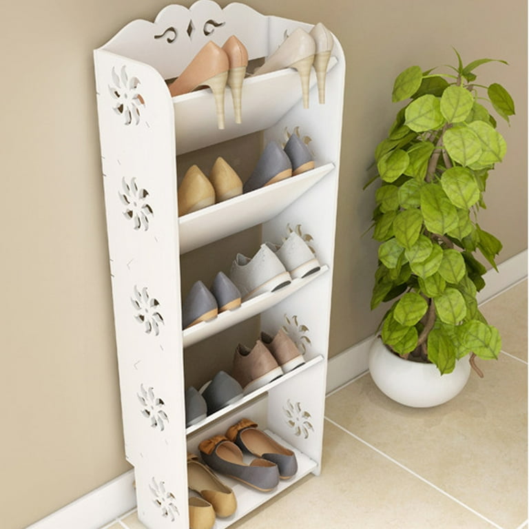Shoe Shelves set of 5 Natural Hardwood, Shoe Display, Simple Clean