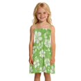 thumbnail image 3 of Ttyddzy Woman' Casual-Dresses Sleeveless Camisole A-Line Dress for 2Y-7-8Y，Green White-flower, 3 of 8